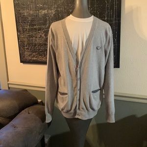 RARE adidas Trefoil Cotton/Cashmere Golf V-Neck Cardigan